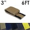 Electriduct Carpet Cable Cover, 6 ft L, 3 in W, 1 Channel, Nylon, Taupe CC-SC-3-6-TP - alternate 1